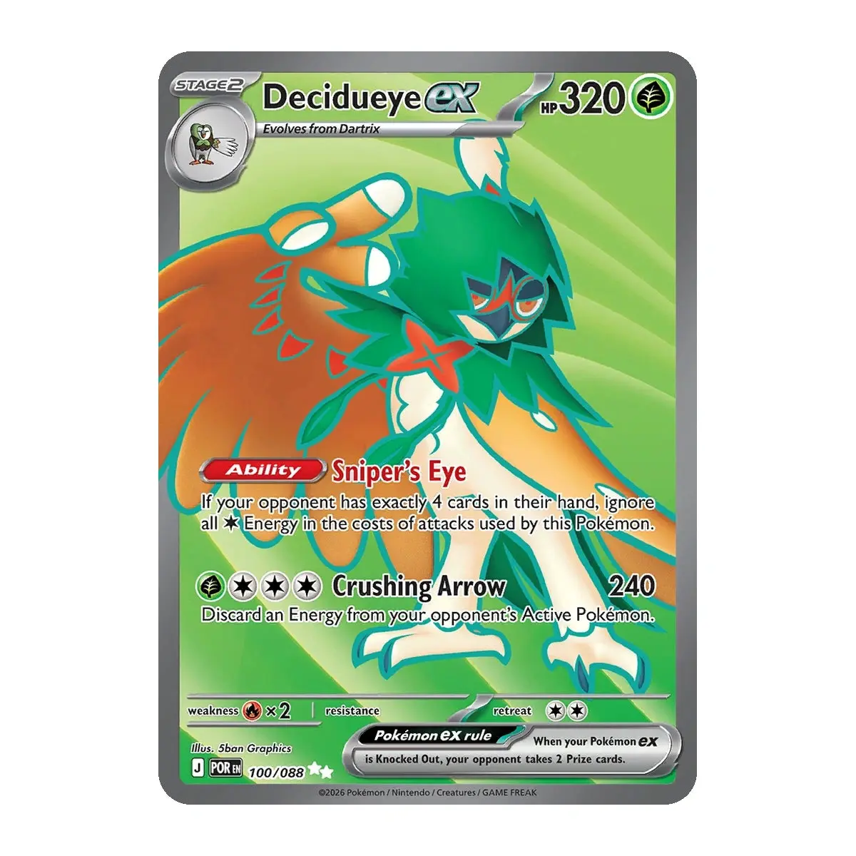 Decidueye ex - 100/088