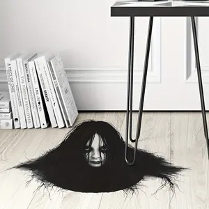 Halloween Wall Sticker, Removable Ghost Witch Decal, Home Bedroom Bathroom Kitchen Decor, Refrigerator Sticker, Easy to Apply and Remove