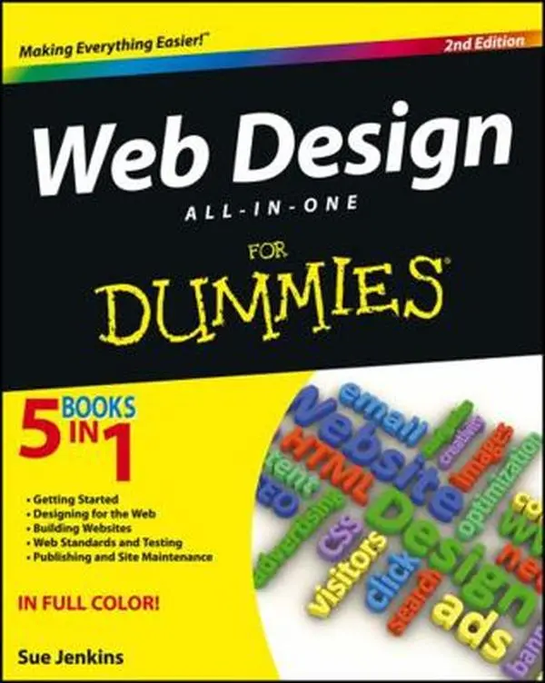 USED Book - Web Design All-In-One for Dummies by Jenkins, Sue (Paperback) - english