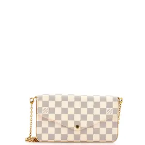 Pre-owned Louis Vuitton material Messenger Bags Felicie Pochette Damier by Rebag