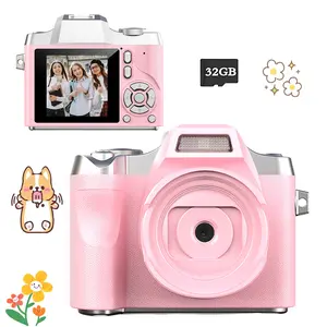 Portable High-Definition Kids Toy Camera 32GB Card Compatible Educational Gadget For Travel Outdoor Play Family Gatherings Moment Capturing Ideal Festival Gift For Kids 3-12 Years Old