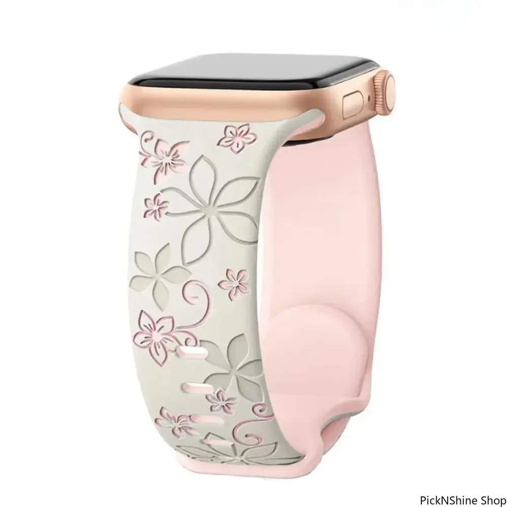 Women's Engraved Smart Watch Band - Women's Fashion Carved Bracelet Accessory, Universal Basic Smart Wearable, Smooth Comfortable Durable Item for Daily Casual, Outdoor Use, Smooth Comfortable Durable Fashion Item
