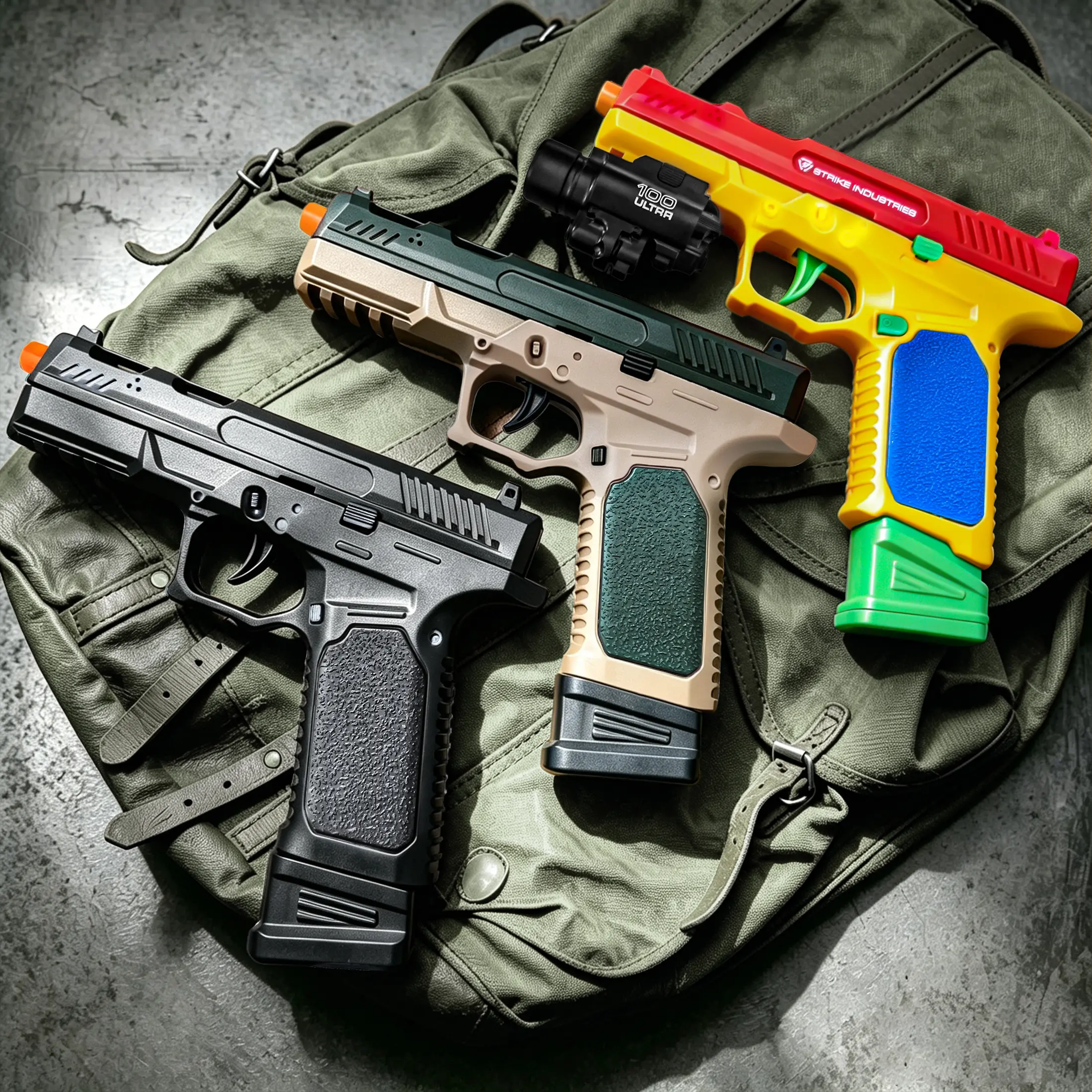 SIG17 / 2011 Model Toy Gun with 40 Bullets 12 Shells Valentine's Day gift Outdoor Toys for Kids in Vibrant Colors