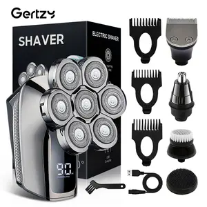 GERTZY Men's Electric Shaver Grooming Kit, Rechargeable Trimmer with LCD Display & Battery Indicator Wet Dry Shaver Set, Rechargeable Shaver Machine, Perfect Gift for Men, Boyfriend, Husband