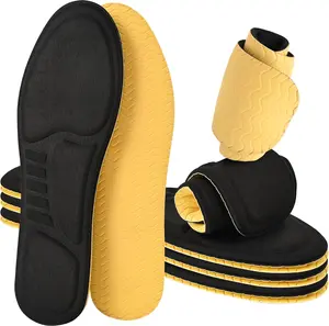 3 Pairs 3D Sponge Shoe Insoles for Men and Women, Replacement Insoles for Work Boots Running Shoes, Cushion Shock Absorbing for Foot Pain Relief, Comfort Breathable Inner Soles