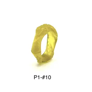 Size#10【P1】Carved Jade Ring, Handmade Natural Xiuyan Jade Band, Vintage Chinese Carving Jewelry for Women Men