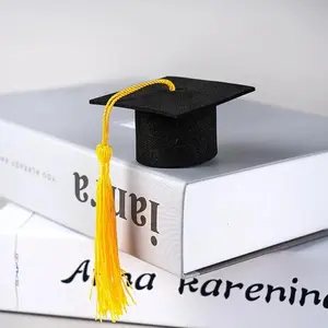 10pcs Graduation hat, felt, mini doctoral hat, tassel felt, doctoral hat, doll, wine bottle, bouquet decoration, Gift Idea, Graduation Gifts, Graduation Party Supplies