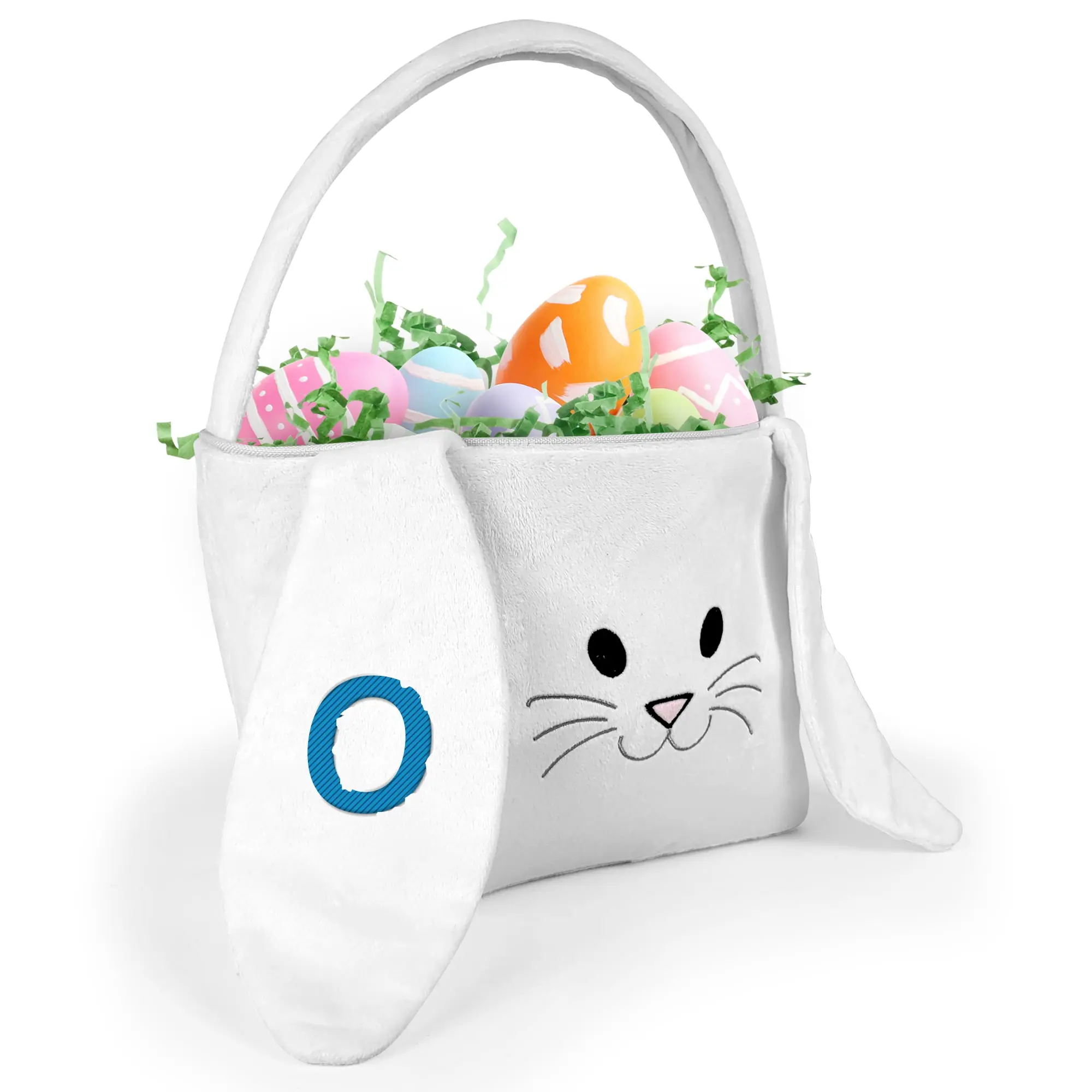 Personalized Easter Bunny Basket With Initial