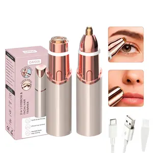 OANVA 2 in 1 facial & eyebrow hair trimmer for Women, Rechargeable Face Razor, Lip & Peach Fuzz Remover, Precision Eyebrow Shaper, Portable Painless Hair Removal Tool.SummerWins  DealsForYouDays,father'sdaygifts,summerhairstyles