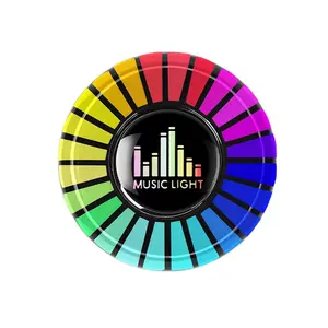 Music Rhythm LED Car Vent RGB Light Music Match App Controlled Modes 360 Aroma Diffusion Auto On Off Adjustable Clip