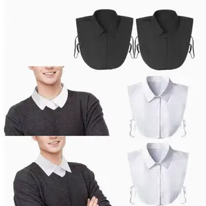 Set of 4 Removable Shirt Collars - Button-Up Fake Collar Extender, Easy Swap Formal Collar for Both Men And Women, Essential Minimalist Wardrobe Item