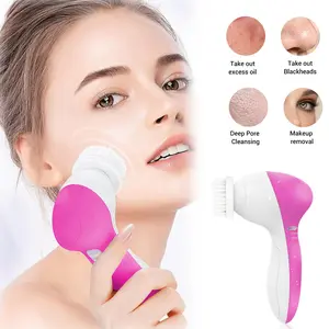 Waterproof Electric Facial Cleansing Brush with 5 Heads |Deep Exfoliating Face Scrubber for Women & Men Perfect Mother's Day Skincare Gift