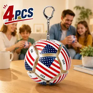 Colorful Soccer Sideline Stress Balls – 2-Pack Couples & 4-Pack Family Set, Fun Game Day Keychains for Kids and Parents”