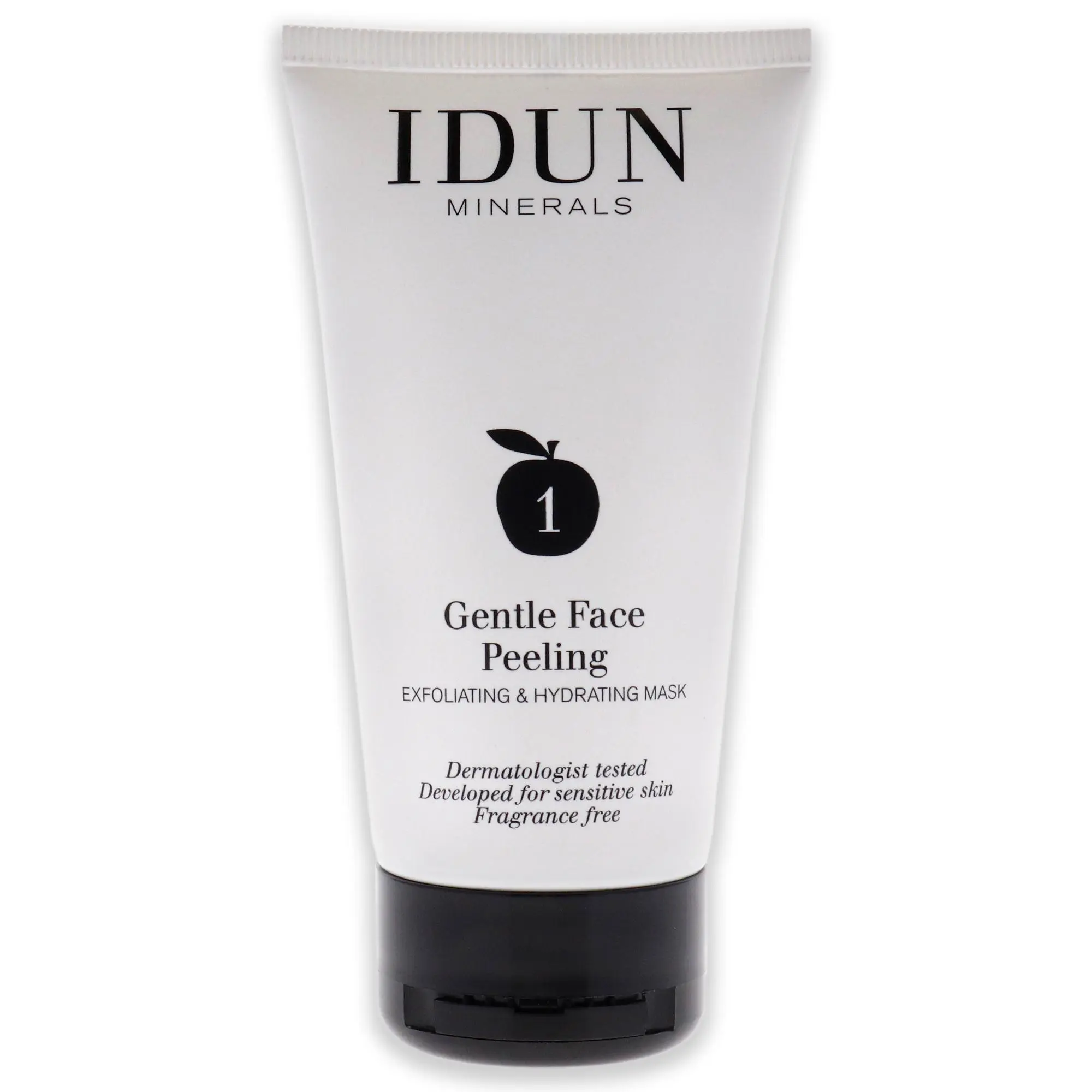 IDUN Minerals Gentle Face Peeling Mask - Leaves The Skin Soft And Radiant - Gently Exfoliates And Hydrates - Soft Creamy Vegan Texture - For Delicate Removal Of Dead Skin Cells - Renews Skin - 2.53 Oz