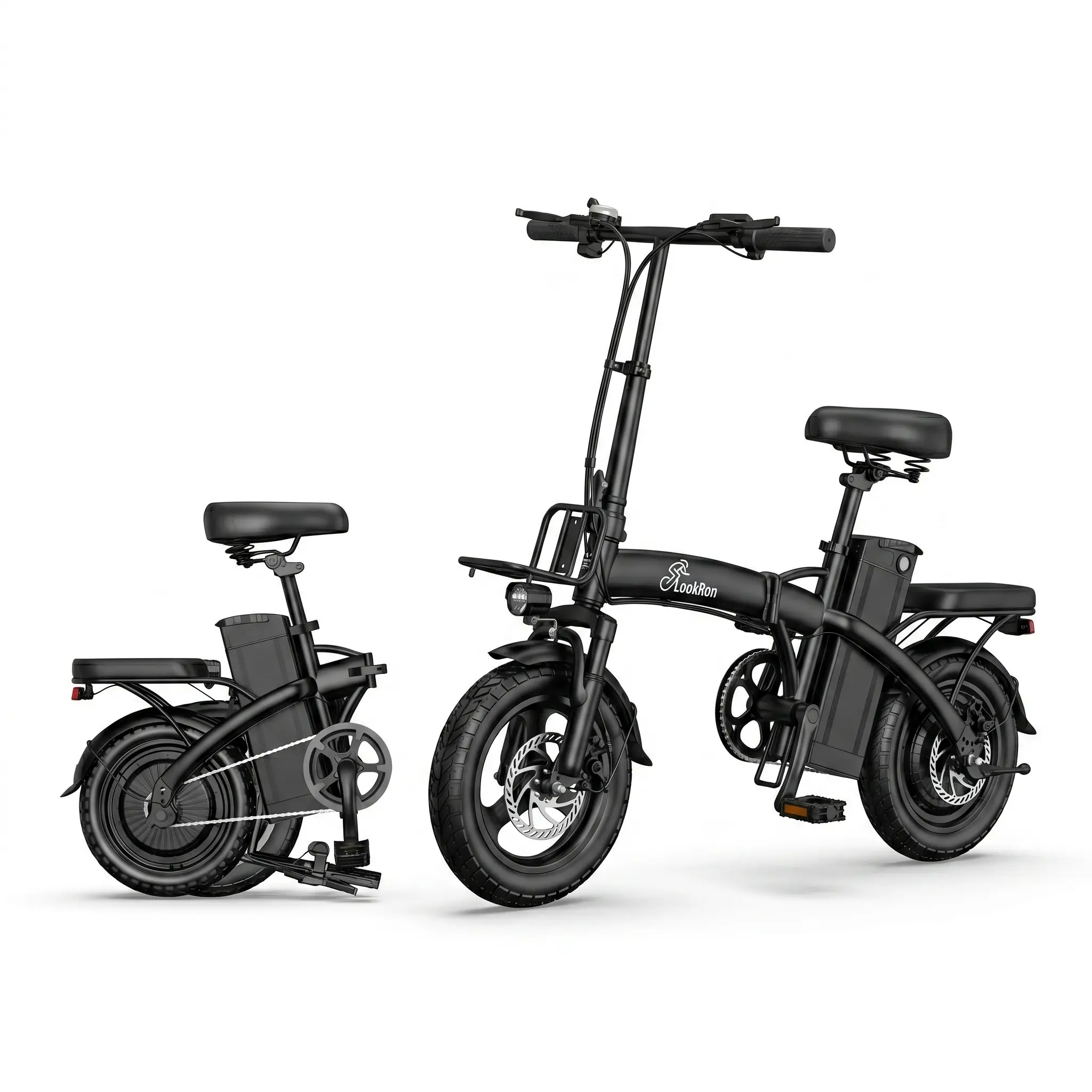 Anniversary adult electric folding bike, equipped with a 650W motor, 14-level shock absorption system, 48V 15Ah battery, with a range of 45 km. Wheels, pedals, electric bike charger Dual Seat Foldable