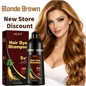 ALVP 2026 New Hair Color Trends EMOKODA Wine Red 5-in-1 Hair Dye Shampoo 100% Gray Coverage Nourishing Long Lasting Herbal Formula for Men & Women to cover Coffee color shampoo bear babla clay ash brown blonde with cherry week 3-4 champut inte
