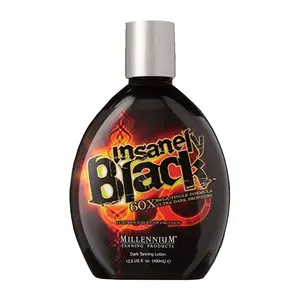 Millennium Tanning Products Insanely Black 60X Mega Tingle Dark Tan Bed Lotion 13.5 oz Sun-Warming & Deep Bronze Glitter