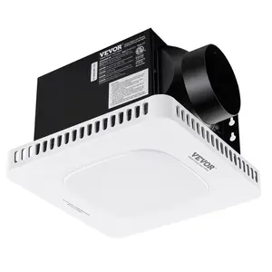 VEVOR Bathroom Exhaust Fan, 110 CFM High-Efficiency Ventilation, 1.5sones Low Noise Operation All-Copper Motor, Energy-Saving Bathroom Ceiling Fan, No Need For Attic Access, For Various Ceilings
