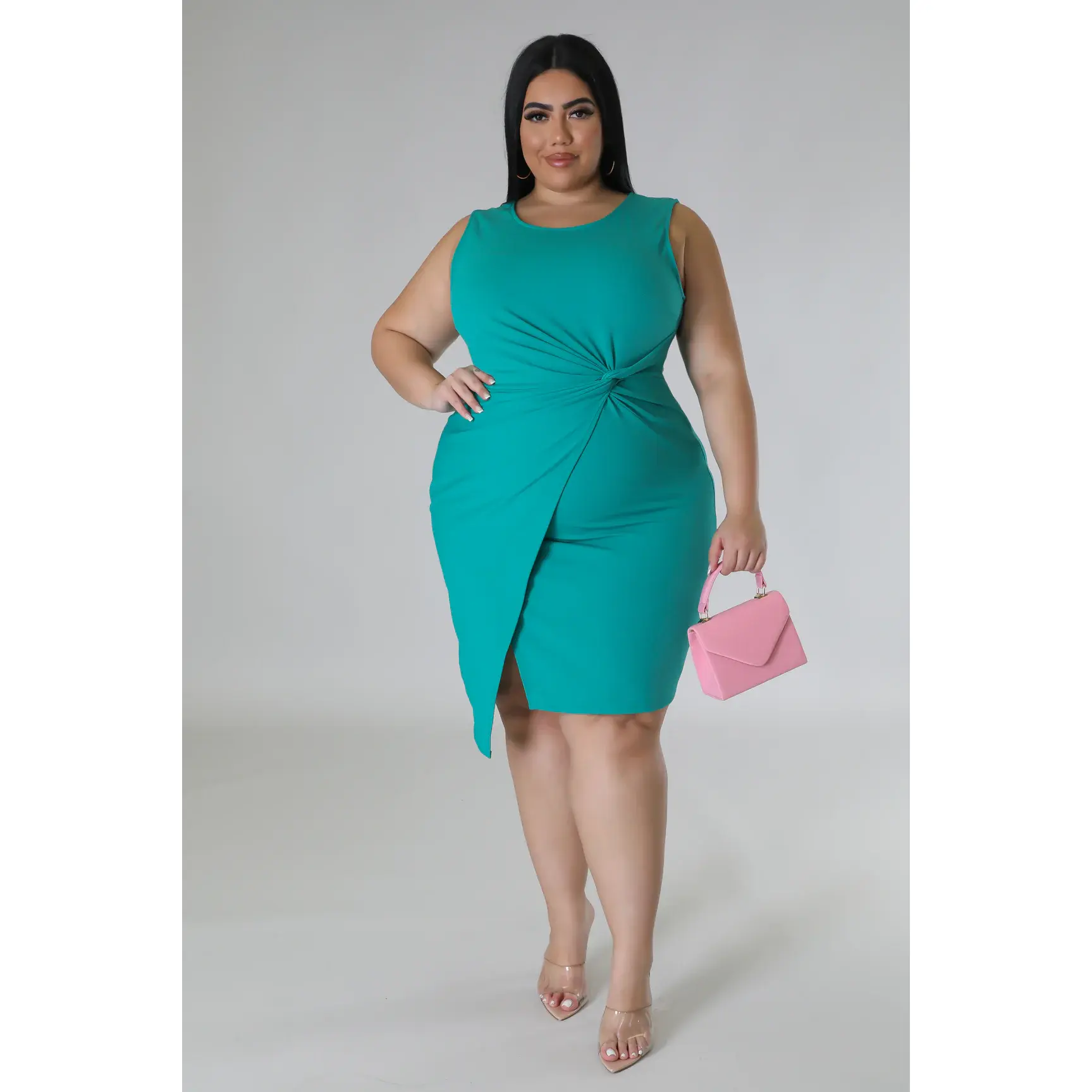 Knot, I Guess+ - Teal Midi Dress