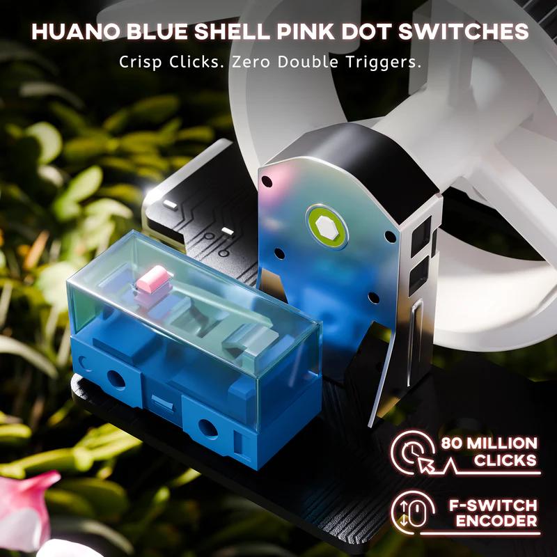 ATTACK SHARK G3 Tri-mode Wireless Gaming Mouse 25000 DPI Ultra Lightweight PixArt PAW3311Sensor, Broadcom Esport MCU, HUANO Microswitches, 2.4G Wireless/Bluetooth/Wired, Dual-Layer Mouse Feet