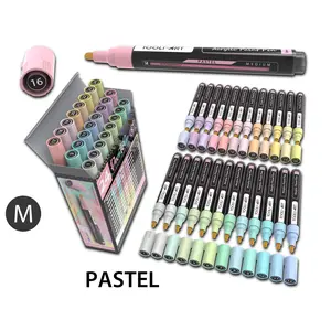 24 Pastel Acrylic Paint Pens Special Color Series Markers Set (3mm MEDIUM)