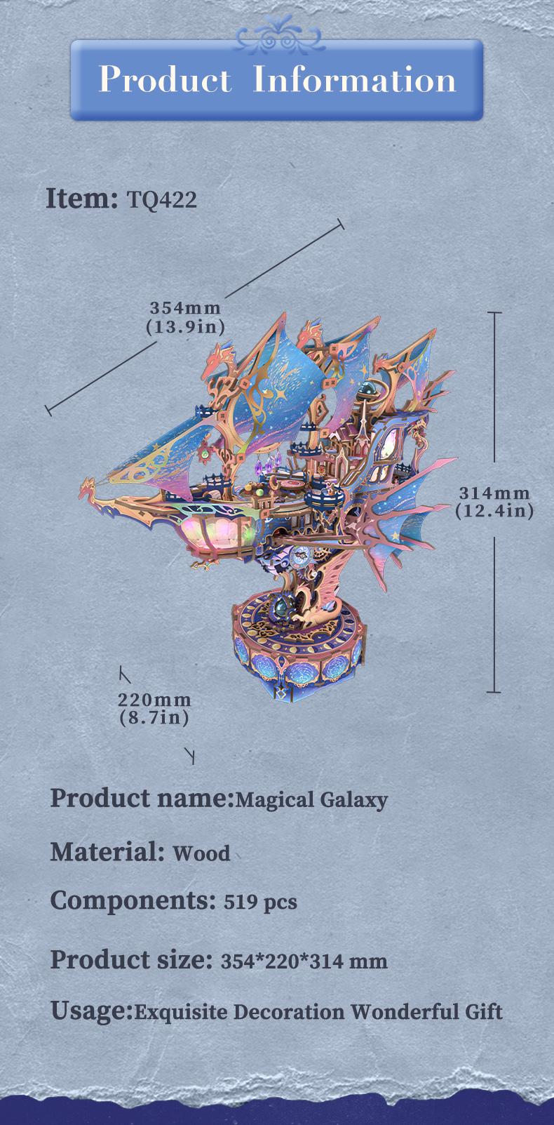Tonecheer DIY 3D Transmission Model Building Block Puzzle Kit, Magical Galaxy Craft, Fun & Unique Toy, Toys for Grown-Ups, Valentine's Day Fun Gift for Enthusiasts, Toys For Grown Up