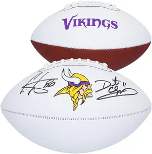 Daunte Culpepper and Cris Carter Minnesota Vikings Autographed Franklin White Panel Football - Fanatics Authentic Certified