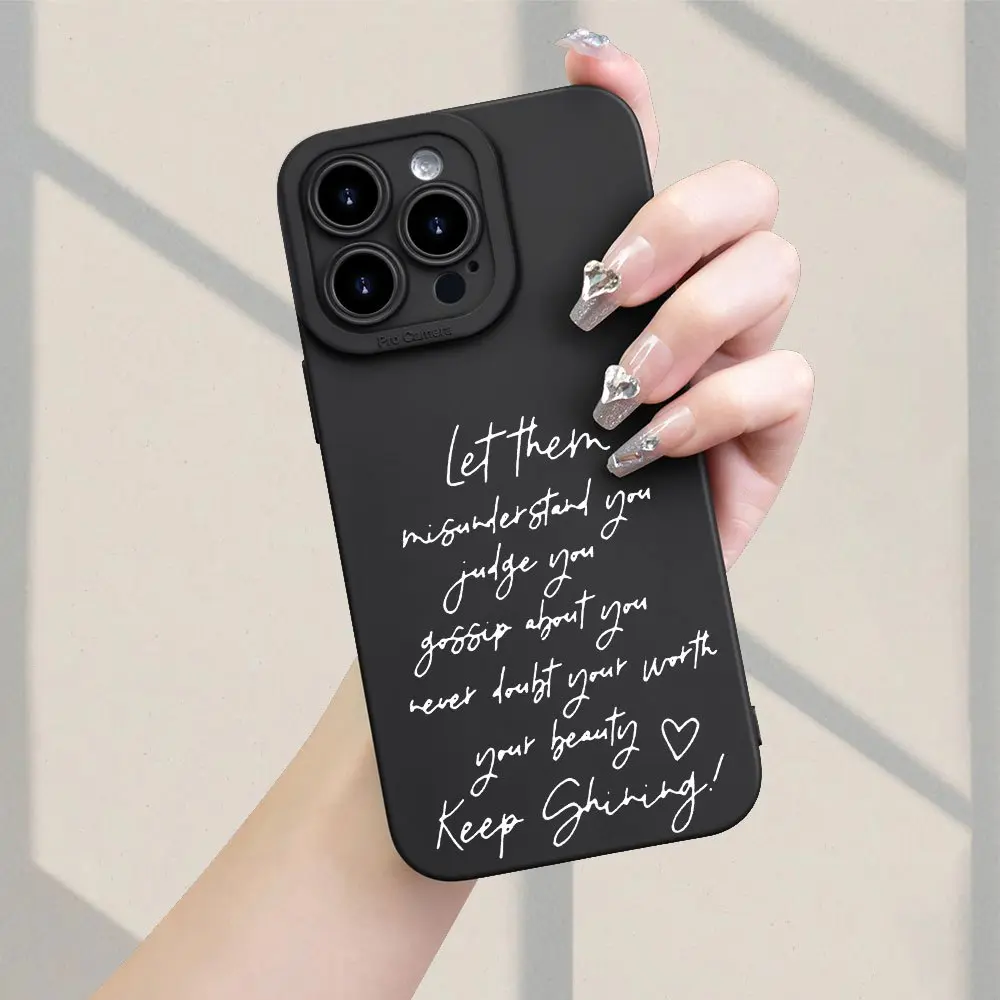 Phone case: Let Them Misunderstand You..." Inspirational Quote Pattern Phone Case - New Classic Creative Fashion Design, Phone case: Let Them Misunderstand You..." Inspirational Quote Pattern Phone Case - New Classic Creative Fashion Design,