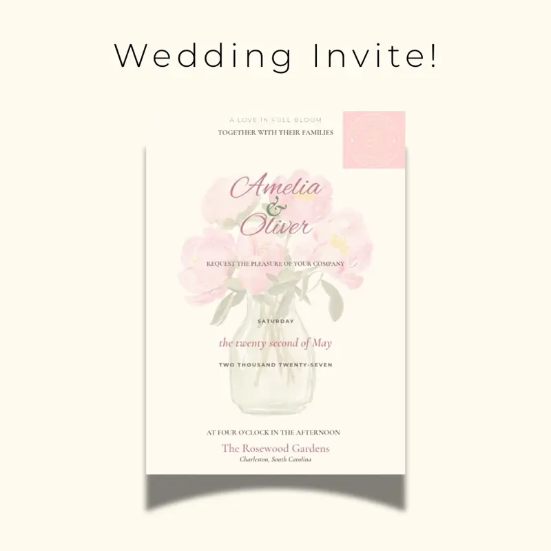 Spring Wedding Invite