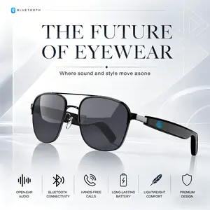 2026 New Smart Glasses with Bluetooth Speaker – Wireless Calling, Music Control, UV Protection, Anti-Blue Light, Perfect for Driving & Outdoor Activities