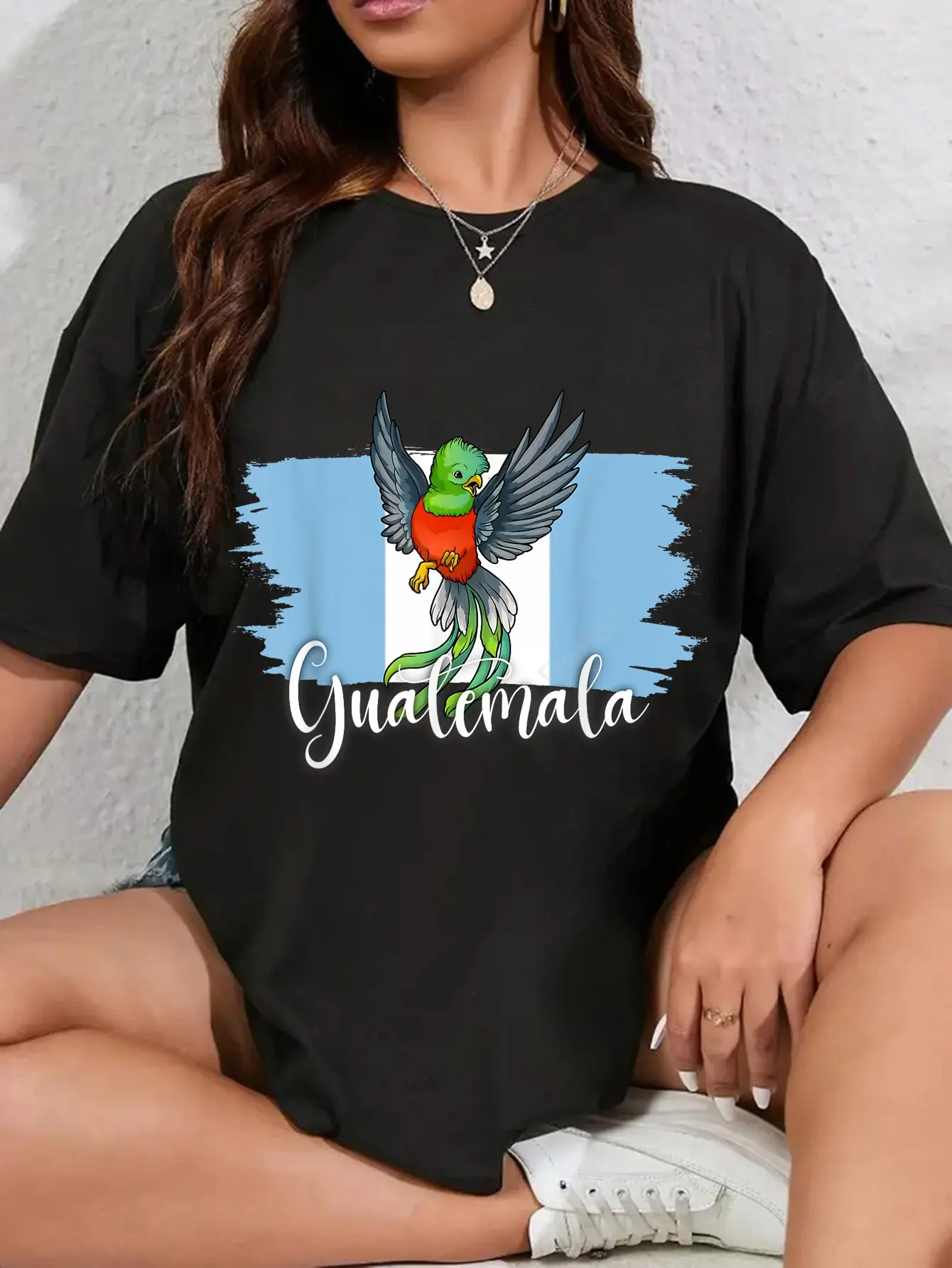 100% Cotton Guatemala Flag tshirt, Guatemala map, Guatemala for women T-Shirt