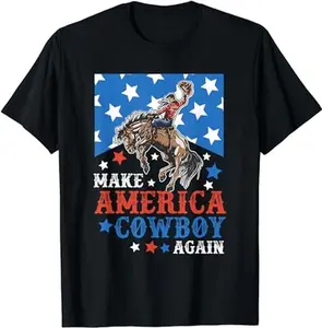 Howdy Southern Western Country Rodeo Cowboy Patriotic T-Shirt