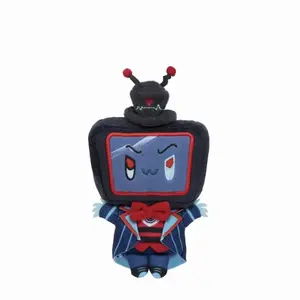 New 2026 Hazbin Hotel Vox Plush Doll Q Version Stuffed Anime Keychain Girlish Collectible Toy Gift For Girls And Anime Fans