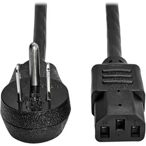 Tripp Lite P006-003-15D 3 ft. 18 AWG Right-Angled NEMA 5-15P to C13 Computer Power Cord Connector, Black - 10A & 125V