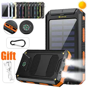 Solar Power Bank 20000mAh Outdoor USB-C Portable Charger with Flashlight & Compass | High Quality Solar Phone Charger for Camping Hiking Travel, Suitable for iphone 17Pro Max/16/15/14/13/12/11 and Android