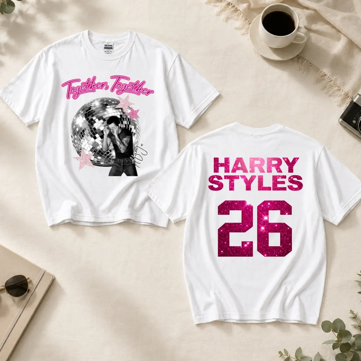 Harry Styles Together Tour 2026 T-Shirt, Retro Pop Concert Graphic Tee, US Tour Live Music Merch, Aesthetic Celebrity Fan Gift Top Casual