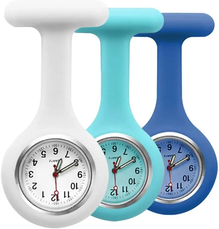 Set of 3 Nurse Fob Watches, Pocket Lapel Clip On Watches Set of 3 Nurse Fob Watches, Pocket Lapel Clip On Watches