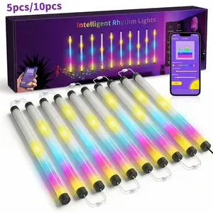 USB smart RGB + IC light and music  seven-color changing rhythm variation sound-picking LED light strip, suitable for living room, bedroom, game computer, room background,  dance studio, live streaming room music atmosphere novel art light, newness Gifts.