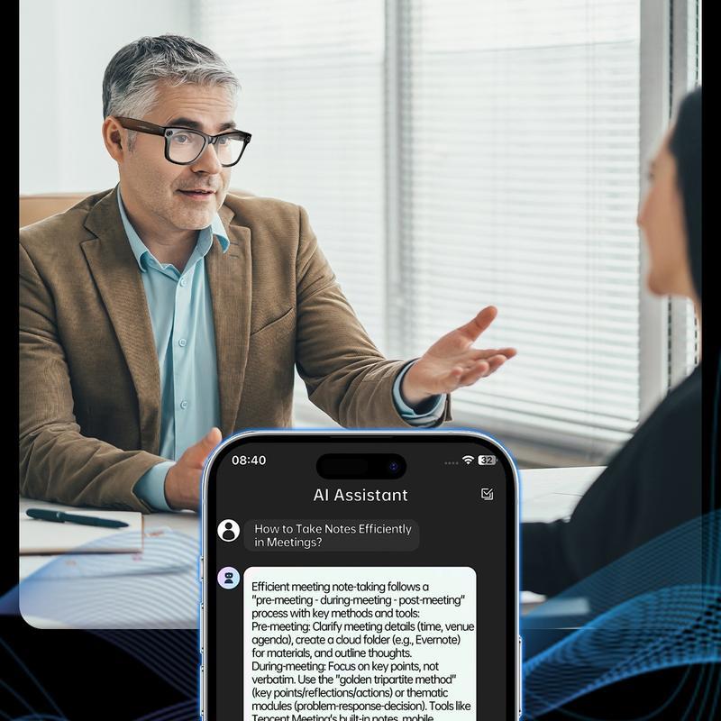 Lunettes caméra HIRO Smart AI - Assistant IA en action