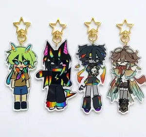 Unstable Four Universes Minecraft Acrylic Keychain, Universe MCYT Yt Translucent Acrylic Keychain