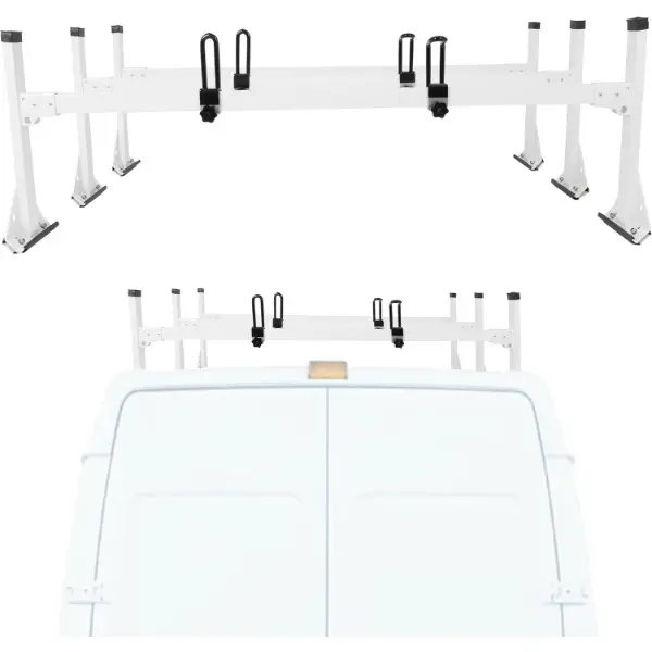 HECASA 3-Bar Van Ladder Roof Rack, 64" Car Carrier Truck Rack, Load Secure (Max 750lbs) Compatible with 2002-2006 Freightliner Sprinter 2500/3500 & 2003-2006 Dodge Sprinter 2500/3500, Prevents Shake, Car Accessory, Roof Racks