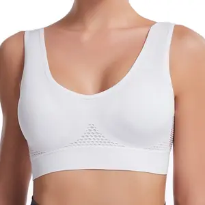 Comfortable Breathable Sports Bra Racerback Design in Sizes S-6XL Perfect for Workouts & Everyday Wear 92% Nylon 8% Elastane Mesh Material