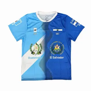 GUATEMALA / SALVADOR SOCCER JERSEY with USA Flag Design and Team Logo for Sports Fans