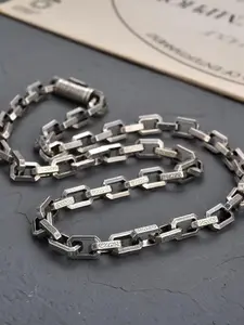 1 piece of custom-made new vintage heavy-duty solid personalized trendy versatile necklace with bamboo pattern. Simple and powerful, suitable for both women and men. Suitable for business, social gatherings, and vacation wear. Accessory.