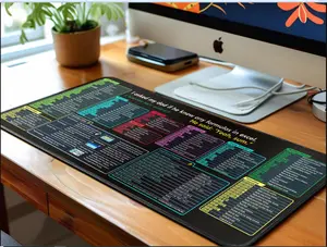 Excel Cheat Sheet Mouse Pad | Excel Shortcut Keys Mouse Pad | Desk Mat for Programming | Excel Mousepad | Gifts for Computer Geeks