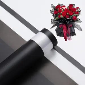 New Era Flower Packaging Paper, 20 sheets,26*26inch, waterproof material, floral bouquet pattern design, suitable for weddings, Valentine's Day, birthday gifts, DIY floral supplies, Flower Wrapping Paper (transparent edges)