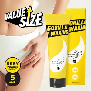 [GORILLA WAXING] Bodle Bodle Gentle Hair Removal Cream for Sensitive Skin 1 Pack (250ML) / 2 Pack (500ML)– Smooth & Painless Depilatory with Shea Butter, Tea Tree & Centella, Baby Powder Scent