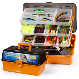 560PCS Fishing Tackle Box Kit with 12x Storage – Complete Lure Set, Tools & Waterproof Organizer | Bass Trout Fishing Gear Gift for Men