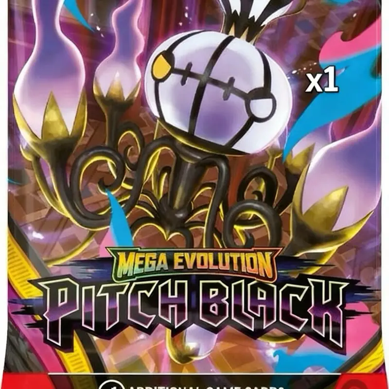 Pitch Black Non-Sports Trading Card Booster Pack with Mega Evolution, Collectibles Accessory