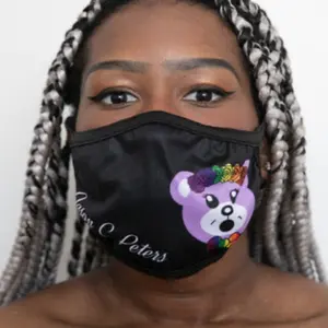 PURPLE PRINCESS BEAR FACE MASK!